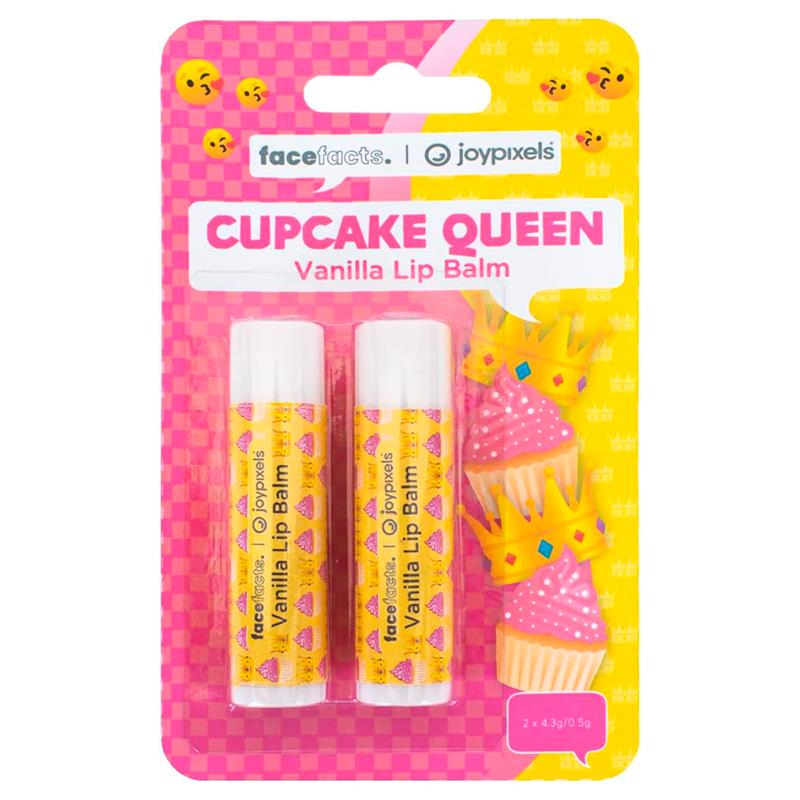 HIDRATANTE LABIAL FACE FACTS JOY PIXELS CUPCAKE QUEEN BAUNILHA 2UN X 4.25G