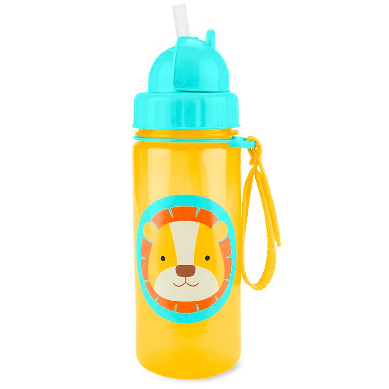 GARRAFINHA INFANTIL COM CANUDO CLASICA LEAO UNISEXBEBE MATERIAL 95% PP; 3% PE; 2% SILICONE MARCA SKIPHOP