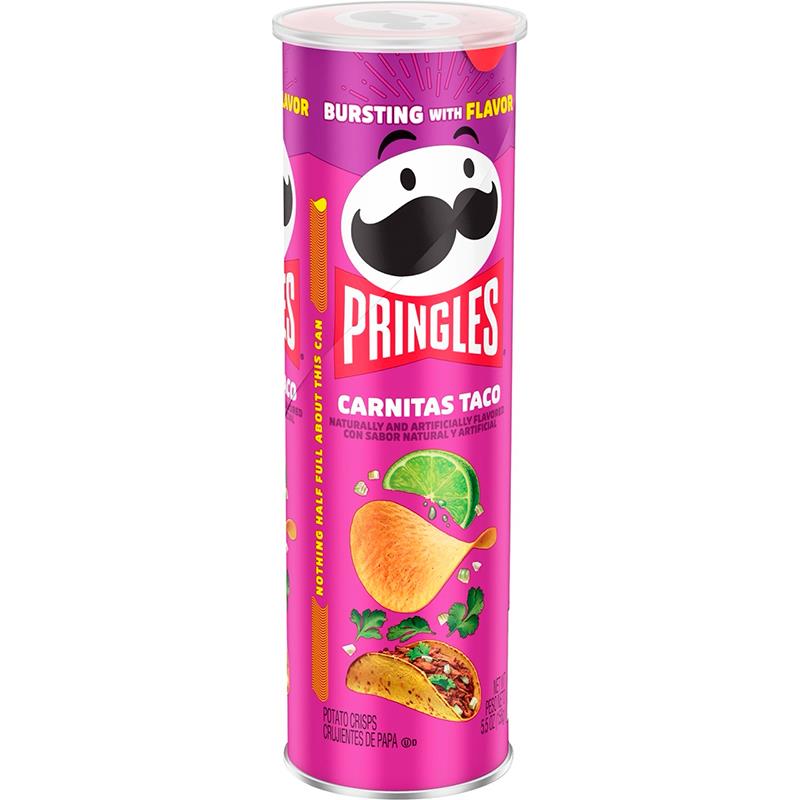 BATATAS CHIPS PRINGLES CARNITAS TACOS 158G
