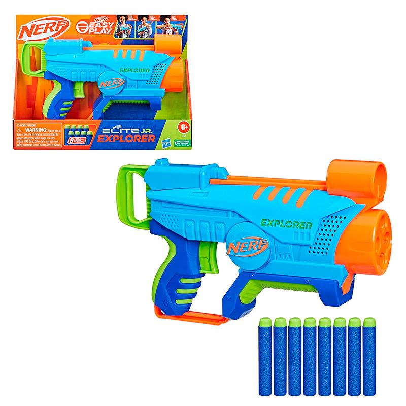BRINQUEDO LANCADOR DE DARDOS HASBRO F6367 NERF EXPLORER 8 DARDOS ESPUMA