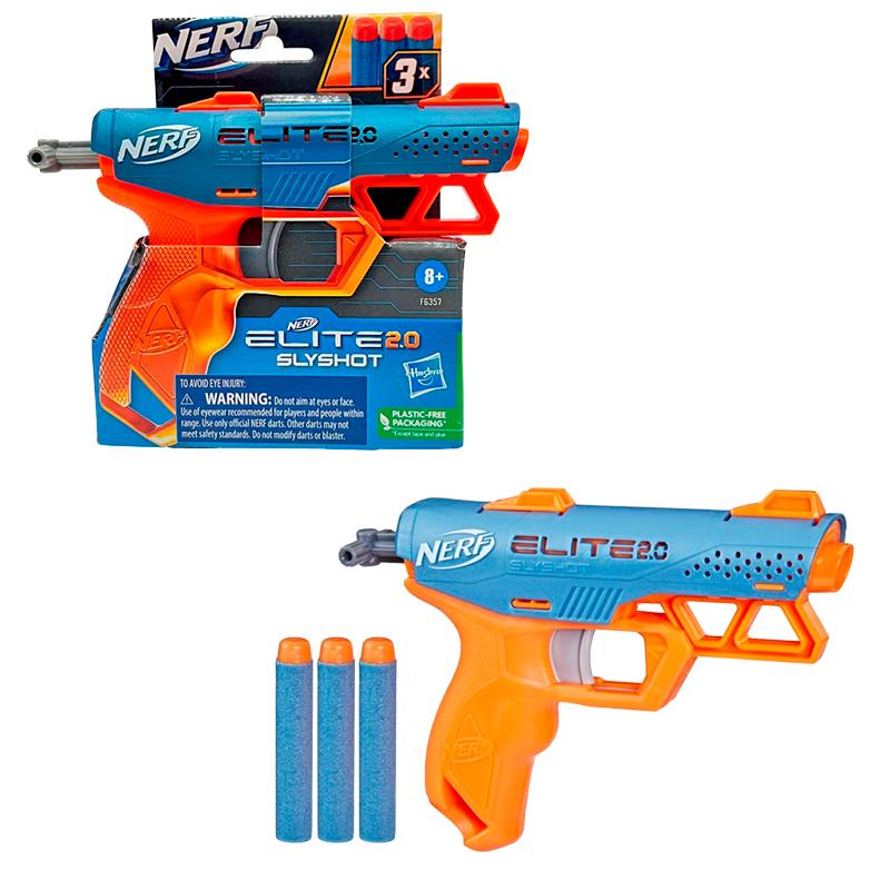 BRINQUEDO LANCADOR DE DARDOS HASBRO F6357 NERF SLYSHOT 3 DARDOS ESPUMA