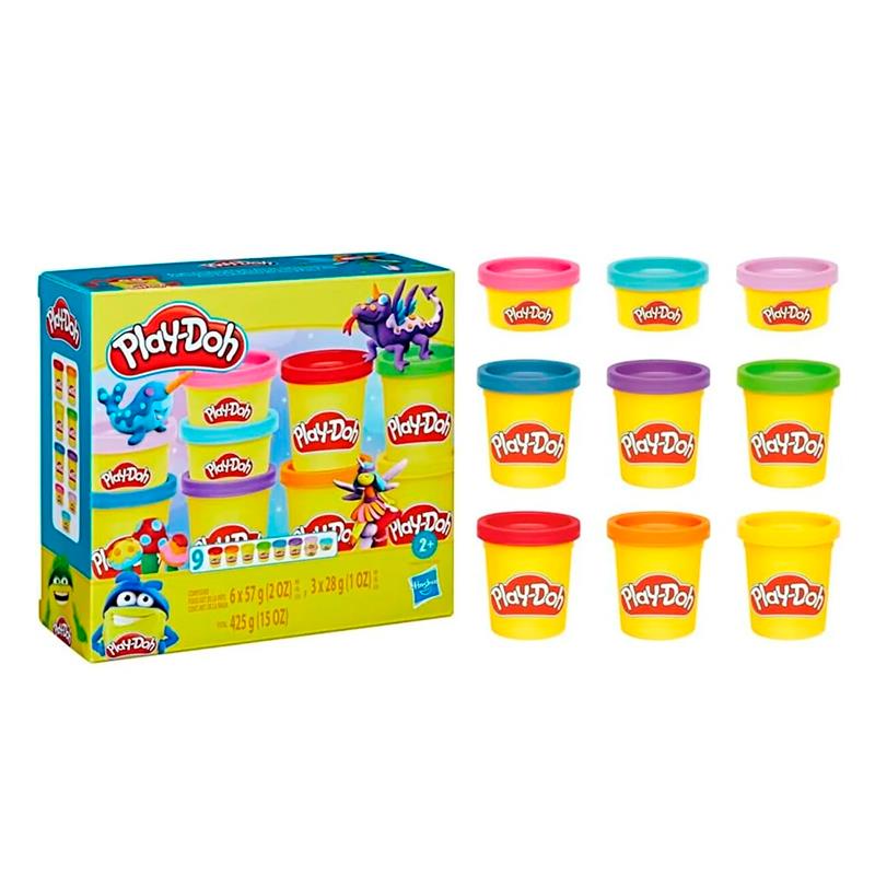 MASSA DE MODELAR F7369 PLAY-DOH CONJUNTO DE 9 ES SORTIDAS