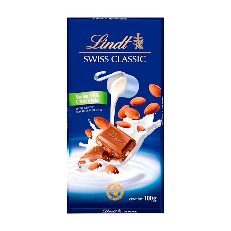 CHOCOLATE LINDT BARRA ALMOND 100G