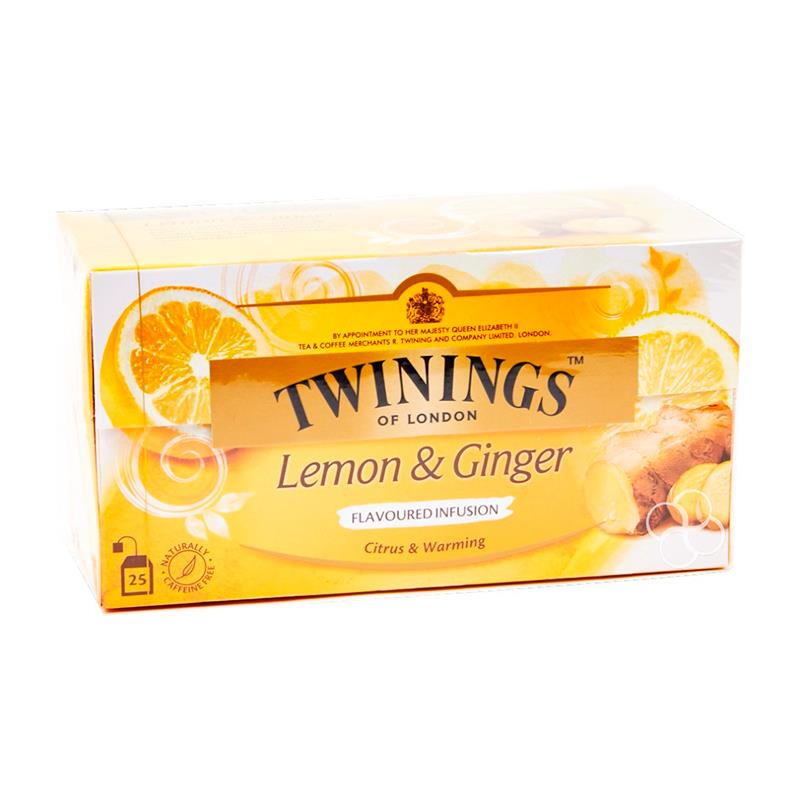 CHA TWININGS DE LIMAO E GENGIBRE 25 X 1.5G