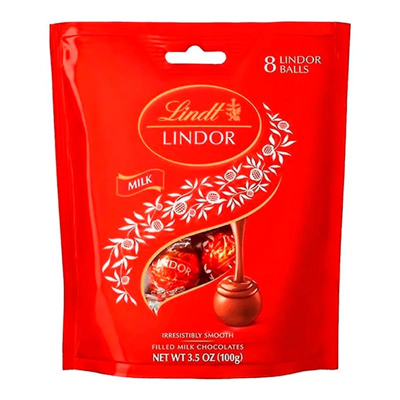 BOMBONS DE CHOCOLATE LINDT LINDOR MILK AO LEITE 100G