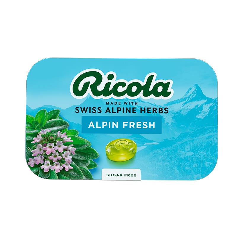 BALA SUICAS RICOLA SWISS HERB ALPIN SUGAR FREE 75G
