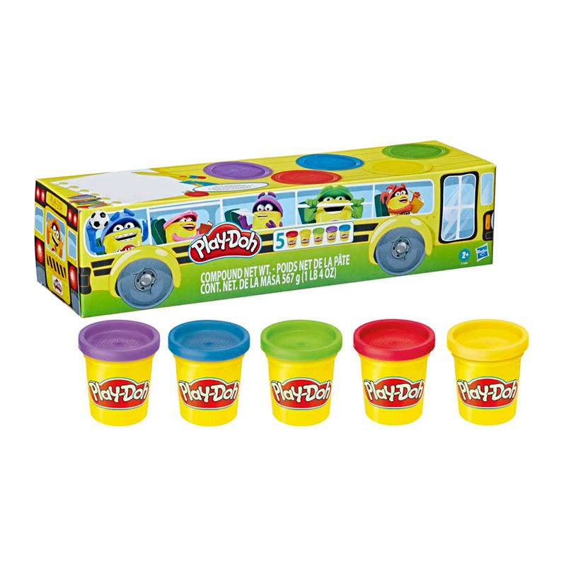 MASSA DE MODELAR PLAYDOH F7368 BACK TO SCHOOL 5 POTES 567G HASBRO