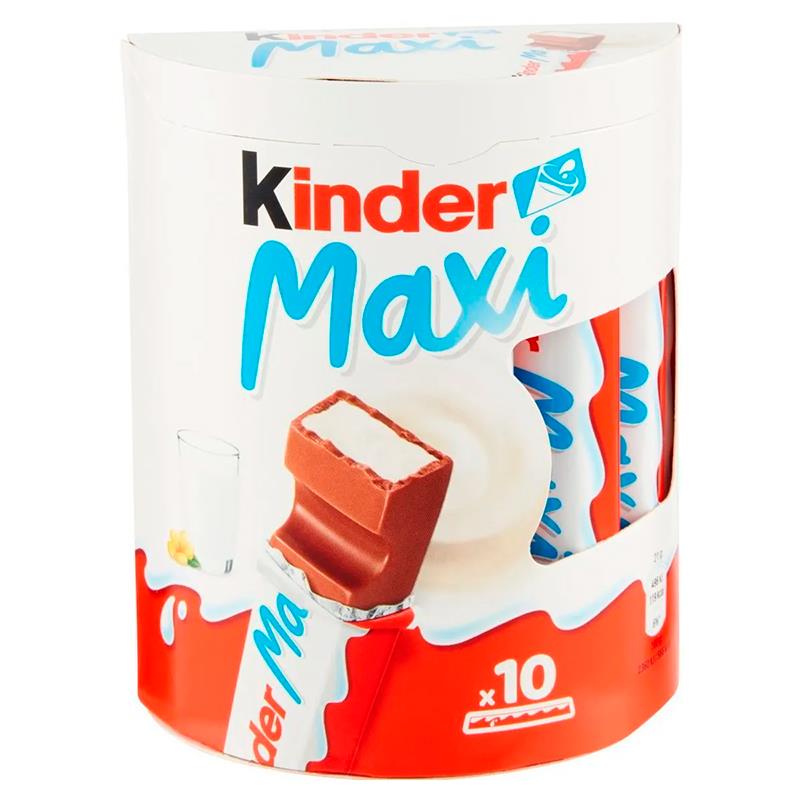 BOMBOM FERRERO BANHADO COM CHOCOLATE KINDER MAXI 10UN 210G