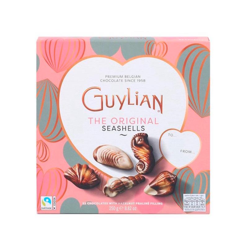 TRUFAS DE CHOCOLATE CX GUYLIAN SEA SHELLS VALENTINE SLEEVE 12 X 250G