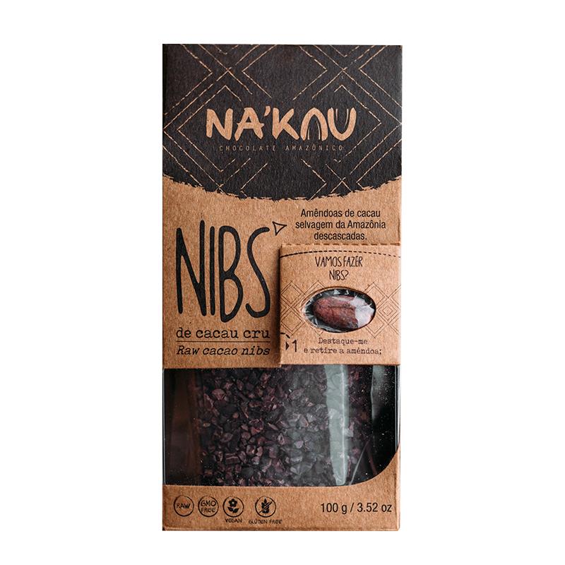 CHOCOLATE NIBS NAKAU CACAU CRU 100G