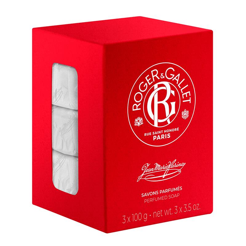 KIT DE SABAO UNISSEX ROGER GALLET JEAN MARIE FARINA JMF 3X100G
