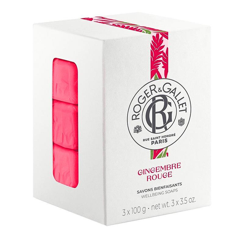 KIT DE SABAO UNISSEX ROGER GALLET GINGEMBRE ROUGE 3X100G