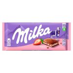 BARRA DE CHOCOLATE MILKA RECHEADO DE MORANGO 100G