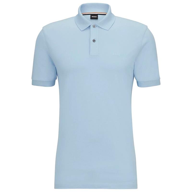 CAMISA POLO HUGO BOSS 10241531 01 MASC AZUL CLAROPASTEL MEDIO MC ADULTO PALLAS TAM M