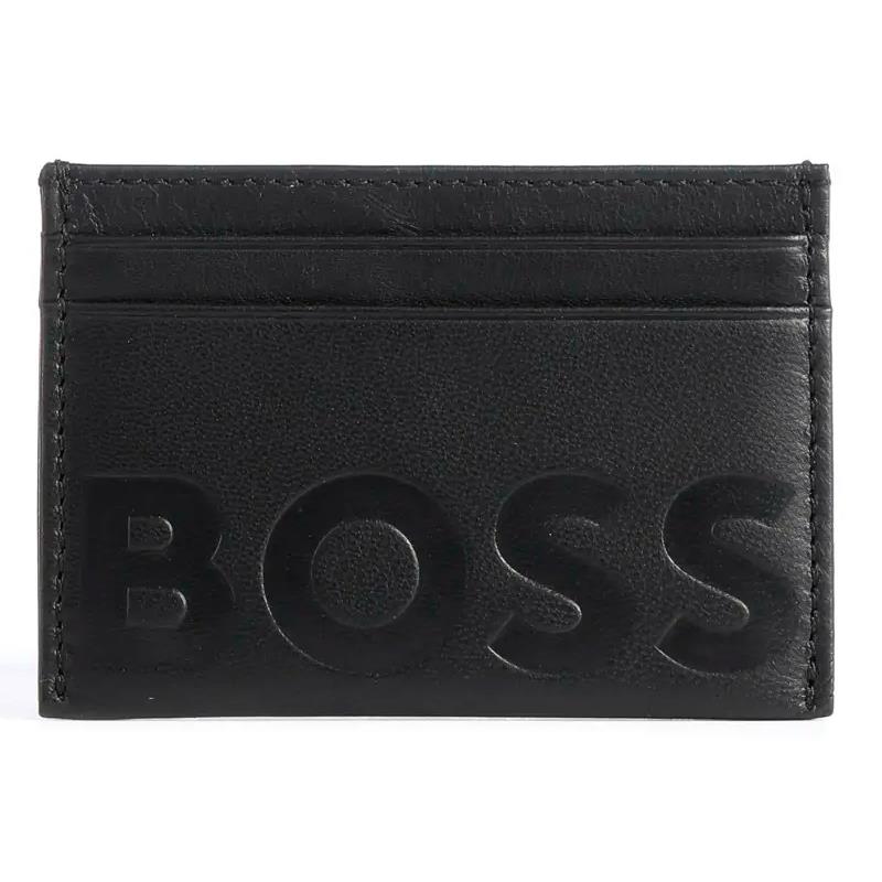 CARTEIRA MASCULINO HUGO BOSS PRETO BIG BB_S CARD 10228061 01 GOAT LEATHER