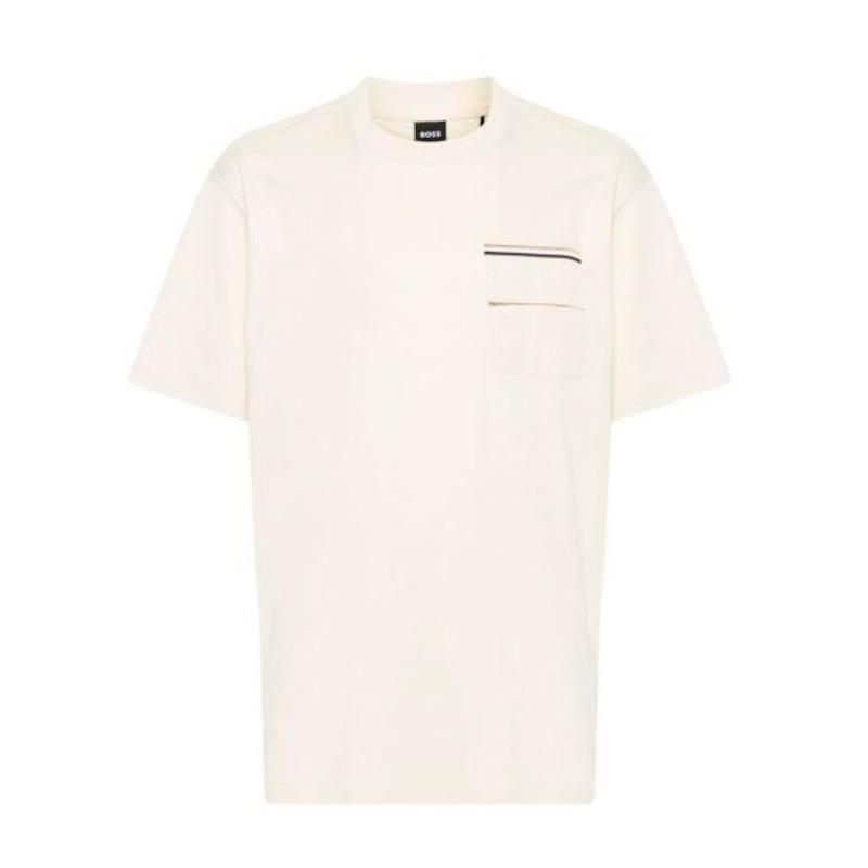 CAMISETA MASCULINO HUGO BOSS ADULTO MC TSHIRT CTESSIN 25 10263022 01 BEIGE TAM M