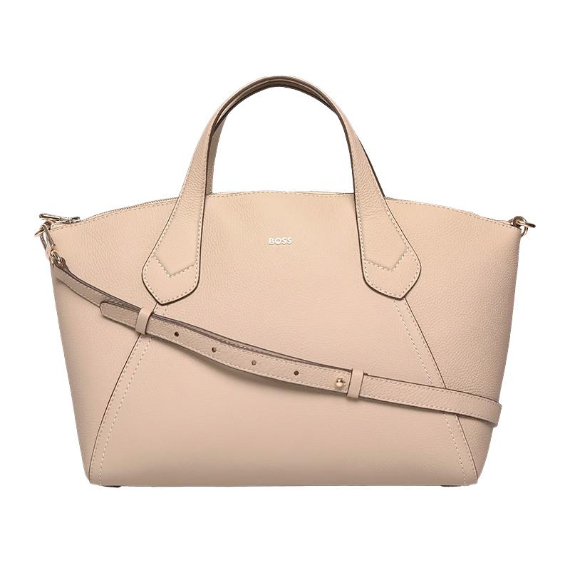 BOLSA FEMININA ADULTA HUGO BOSS LENAH ZIP TOTE M 10273866 01 TAM UNICO BEGE