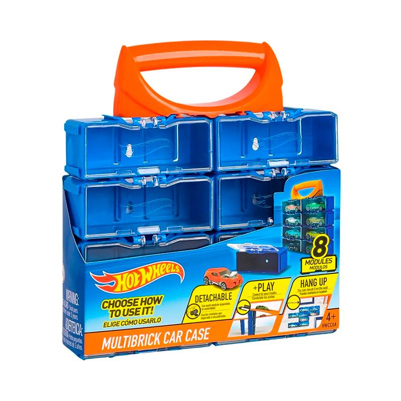 4314158 BRINQUEDO MATTEL GUARDA CARRO HOTWHEELS 8 MODULOS MULTIBRICK CAR CASE HWCC8A - Imagem 1