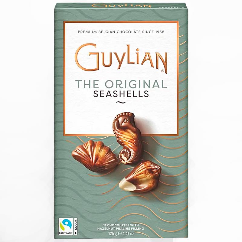 TRUFAS DE CHOCOLATE GUYLIAN CAVALO MARINHO SEASCHELLS CAIXA 125G