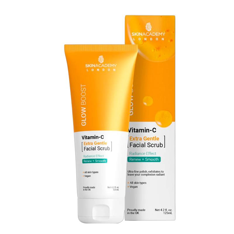 ESFOLIANTE SKIN ACADEMY FACIAL SUAVE EFEITO DE BRILHO GLOW BOOST VITAMINA C 125ML 33529100
