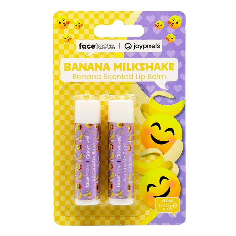 BALSAMO FACE FACTS LABIAL SABOR BANANA JOY PIXELS LIP BALMSBANANA MILKSHAKE 2 UN