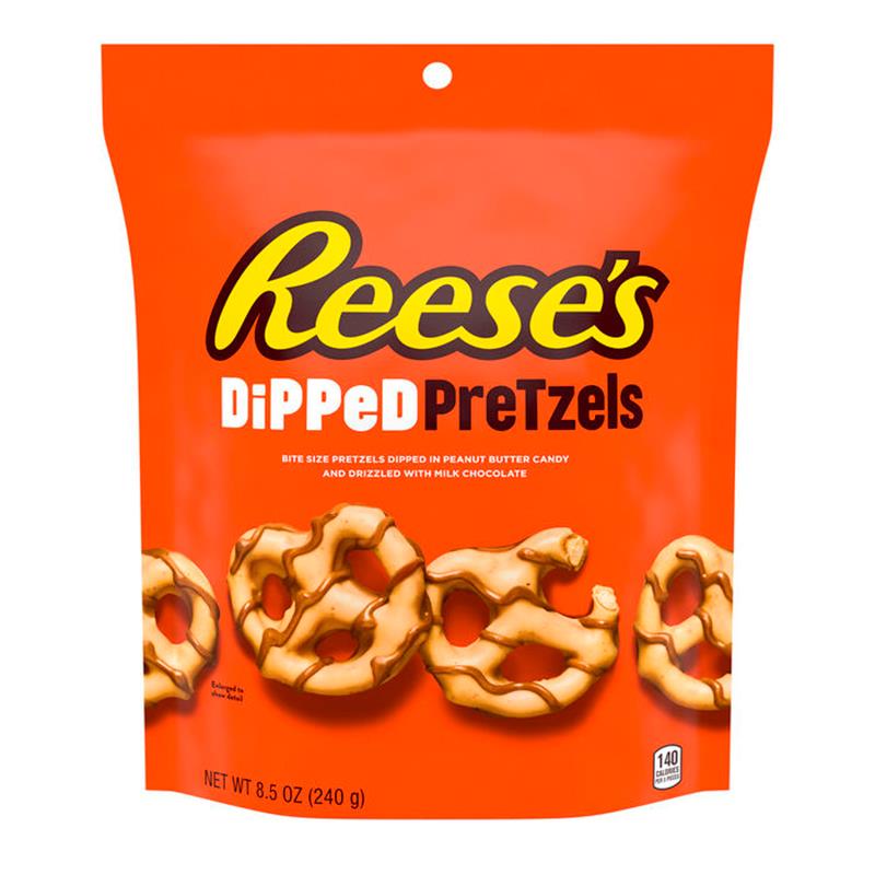 CHOCOLATE REESES DIPPED PRETZELS 241G