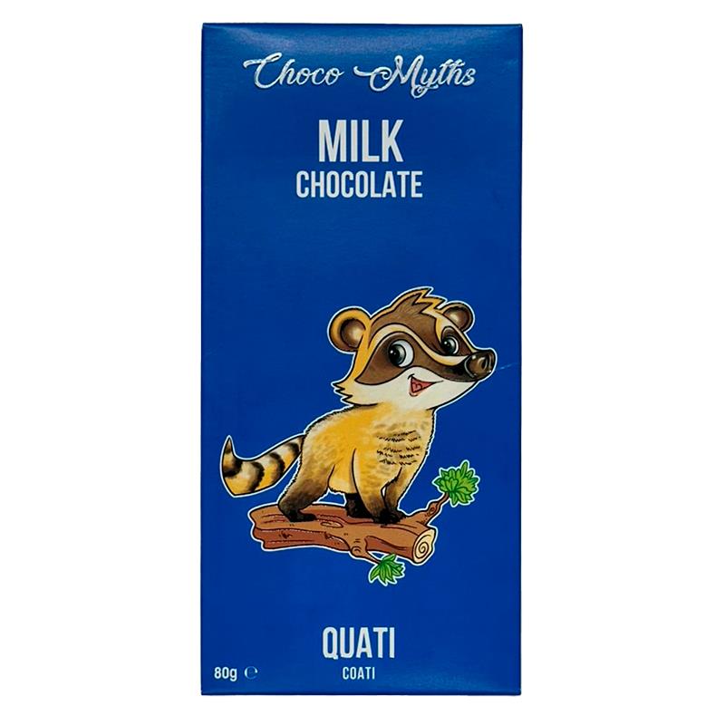 CHOCOLATE CHOCO MYTHS AO LEITE BAR BLUE QUATI 80G