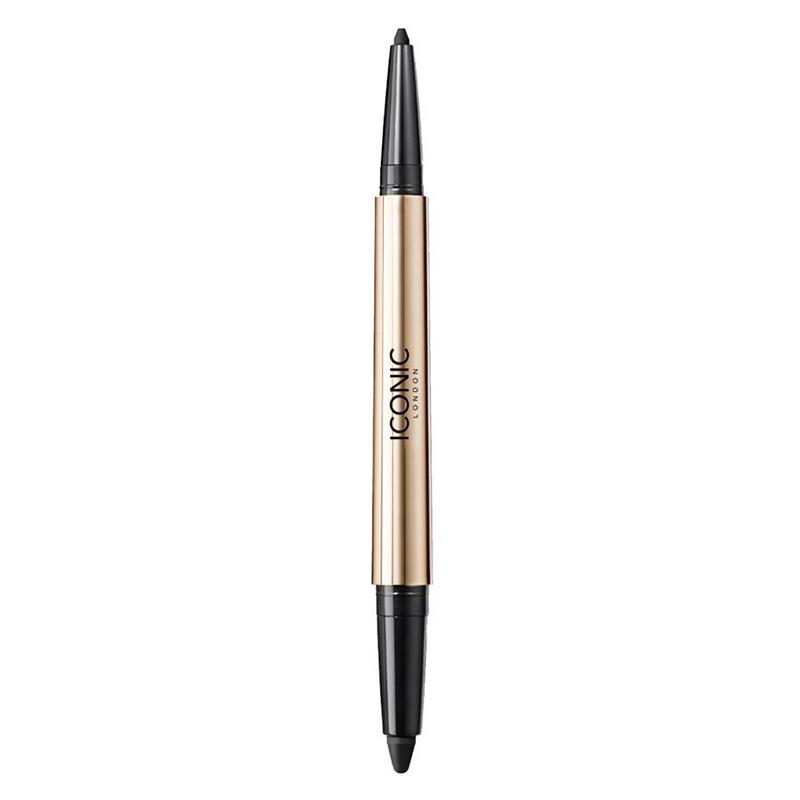 LAPIS DE OLHOS 2 EM 1 ICONIC LONDON SMOKEY EYE DUO KAJAL EYELINER MIDNIGHT BLACK 0,85G + 0,2G