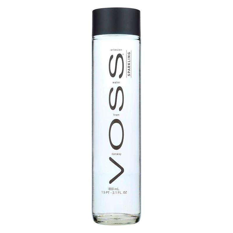 AGUA COM GAS VOSS GARRAFA DE VIDRO 800ML
