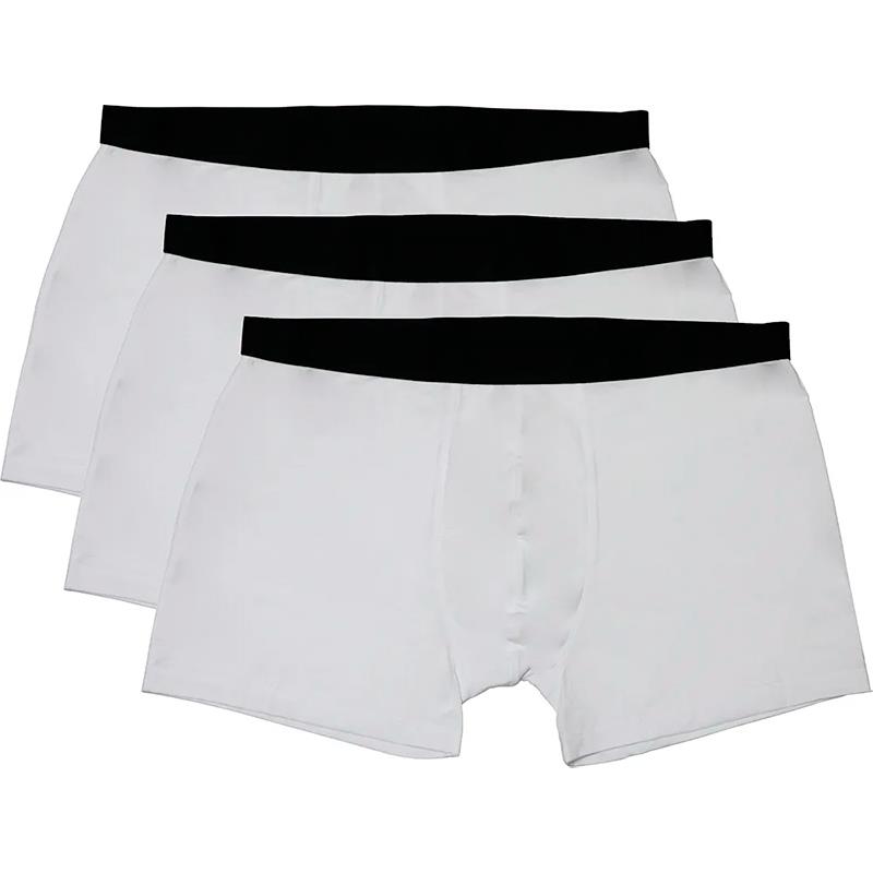 CUECA BOXER HYDRANT MASC BH00002 3 UN BRANCO PRETO TAM L