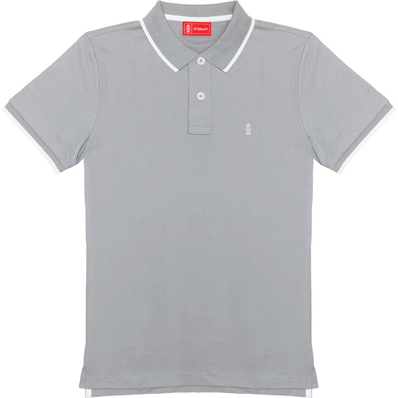 CAMISA POLO HYDRANT MASC MC PH00001 CINZA BRANCO TAM L