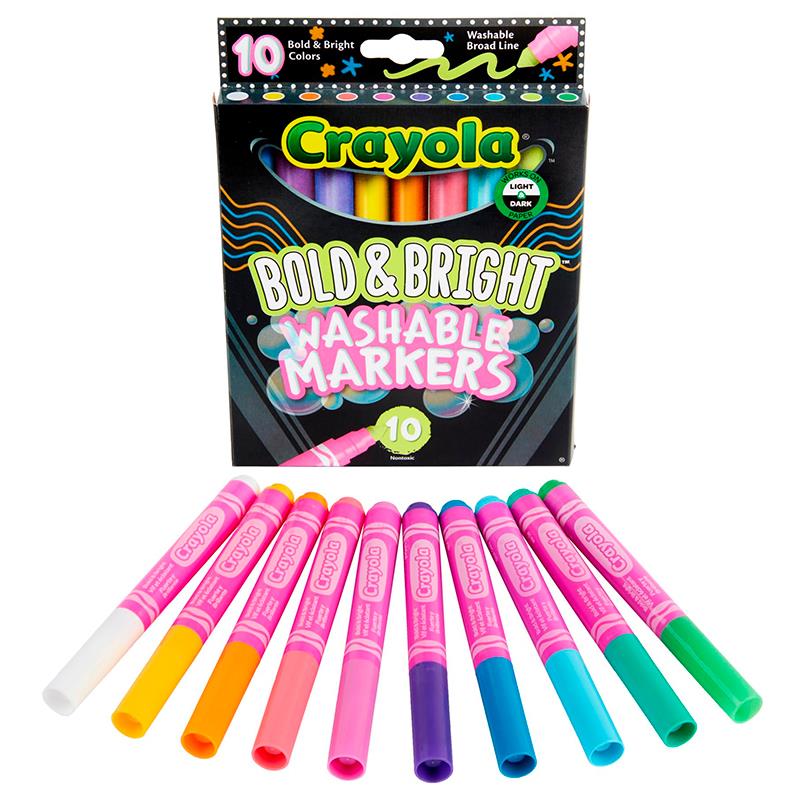 MARCADORES CRAYOLA C587.735 GROSSOS E BRILHANTES 10 PECAS