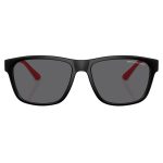 OCULOS DE SOL MASCULINO ARMANI EXCHANGE 0AX4135S 807881 TAM 59 PRETO MATTE E VERMELHO