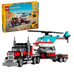 BRINQUEDO LEGO CREATOR 31146 270 PCS FLATBED TRUCK WITH HELICOPTER 4744795