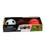 CONJUNTO HOSTFULL DE BOLAS ESPORTIVAS INFLAVEL (FUTEBOL, FUTEBOL AMERICANO, BASQUETE)