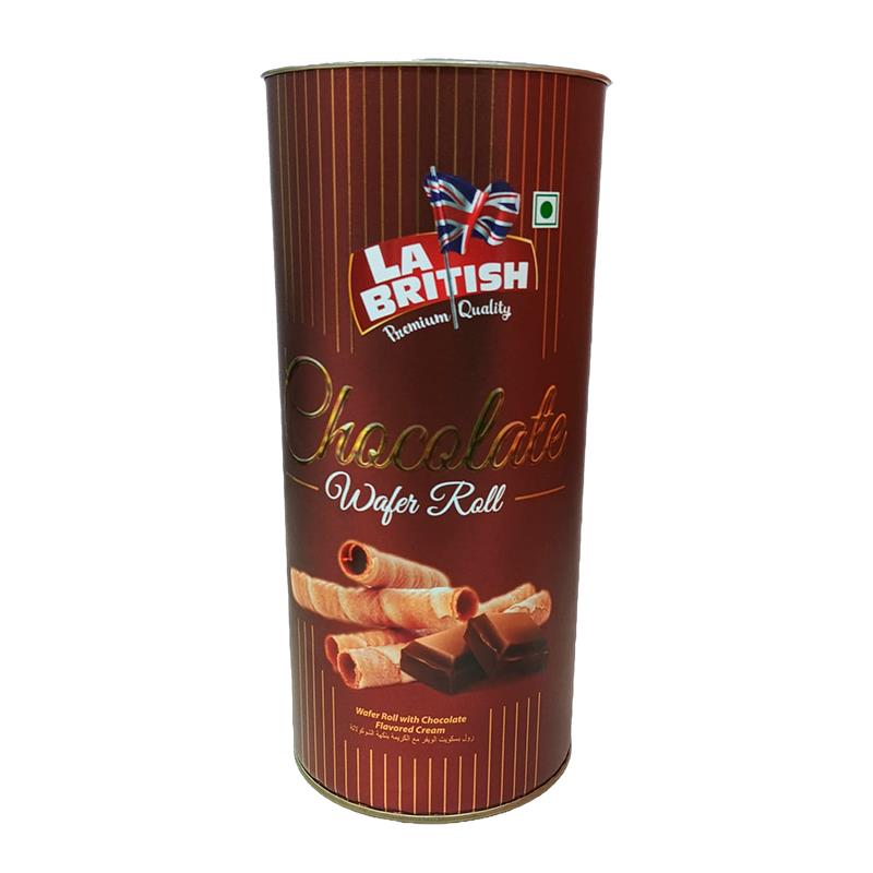 BISCOITO LA BRITISH WAFER ROLLS CHOCOLATE 200G