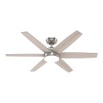 VENTILADOR DE TETO 6 PAS COM LUMINARIA HUNTER C/CONTROLE REMOTO 50W 120V