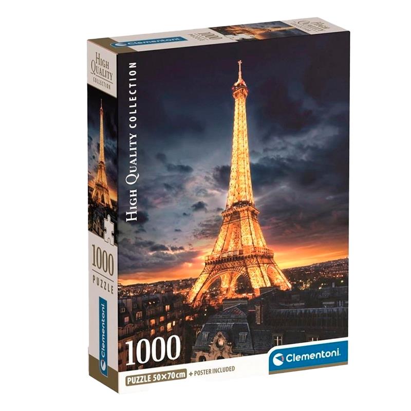 JOGO CLEMENTONI EDUCACIONAL DE QUEBRACABECA IMAGEM TORRE EIFFEL COM 1000 PECAS
