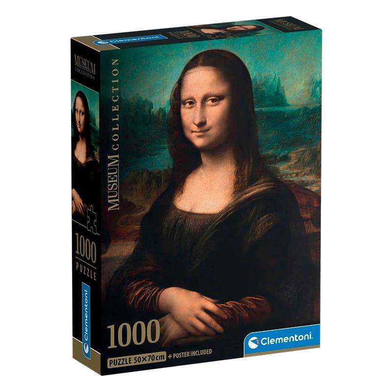 JOGO CLEMENTONI EDUCACIONAL DE QUEBRACABECA IMAGEM LEONARDO DA VINCI MONA LISA COM 1000 PECAS