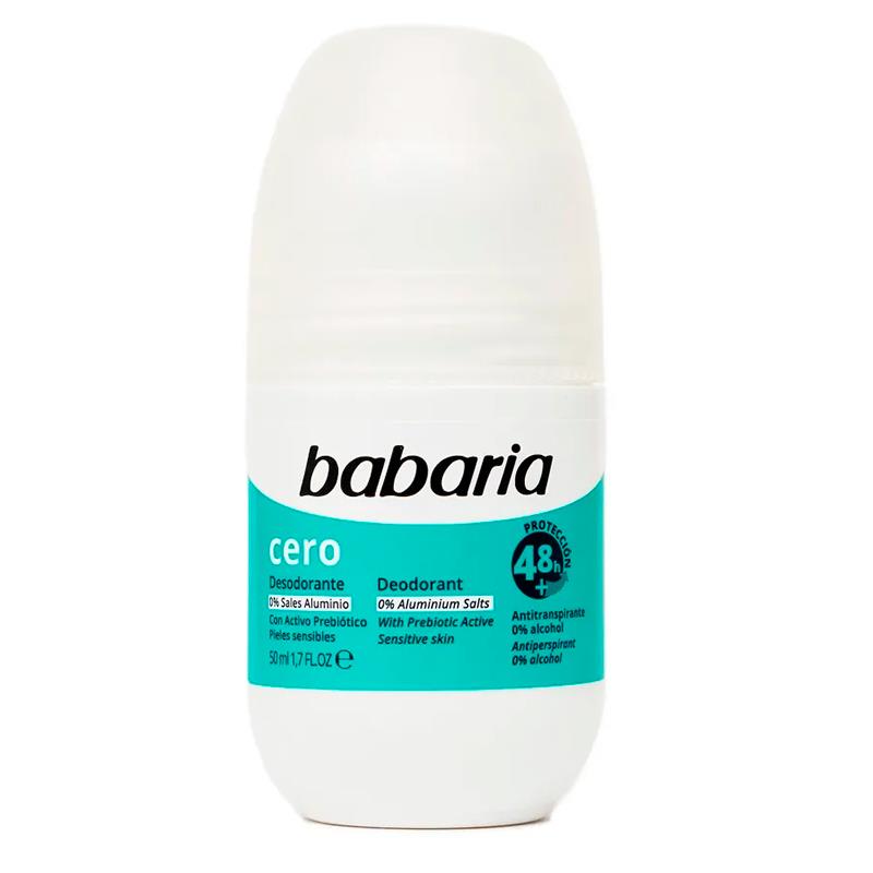 DESODORANTE BABARIA LIQUIDO ROLLON ZERO SAIS DE ALUMINIO 50ML