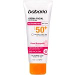 CREME FACIAL SOLAR BABARIA COM EFEITO ANTIIDADE E PROTECAO SOLAR FPS50+ 75ML