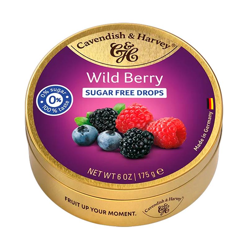 BALAS CAVENDISH E HARVEY WILD BERRY S/ACUCAR 175G