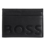 CARTEIRA MASCULINO HUGO BOSS PRETO BIG BB_S CARD 10228061 01 GOAT LEATHER