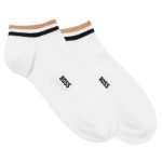 MEIA MASCULINO HUGO BOSS ADULTO BRANCO 2P AS UNI STRIPE CC 10249325 01 TAM 40/46