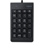TECLADO C/FIO RAPOO K10 NUMERICO USB BLACK