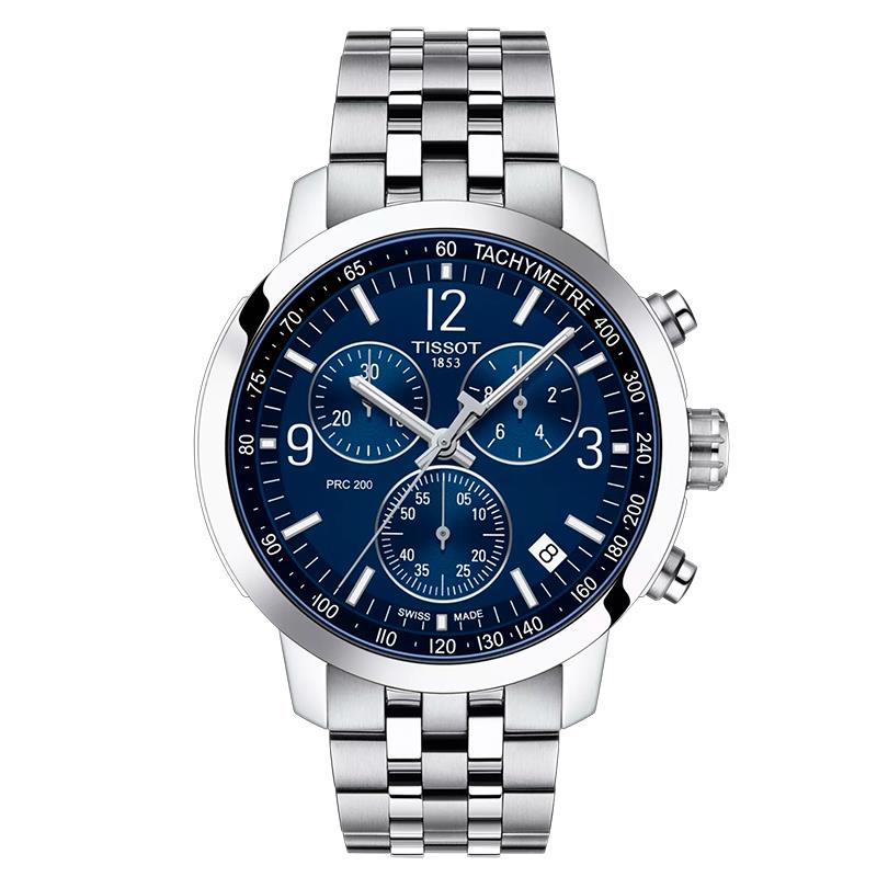 RELOGIO TISSOT T1144171104700 T SPORT PRC 200 PRATA E AZUL