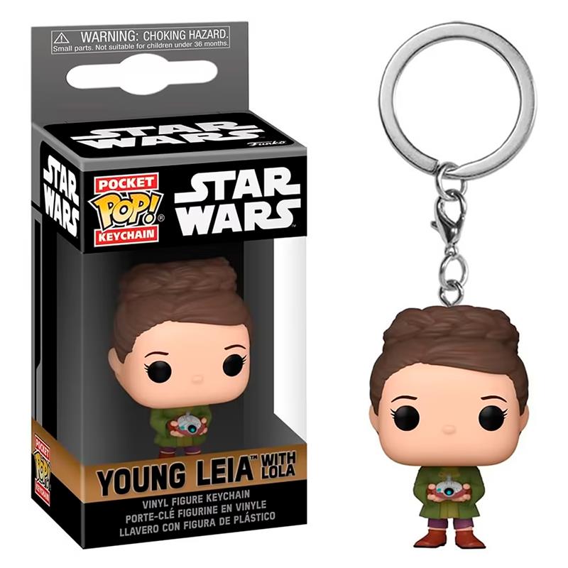 BONECO FUNKO POP KEYCHAIN CHAVEIRO STAR WARS YOUNG LEIA WITH LOLA