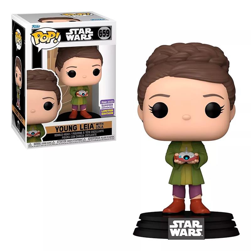 BONECO FUNKO POP STAR WARS YOUNG LEIA WITH LOLA LIMITED EDITION 659