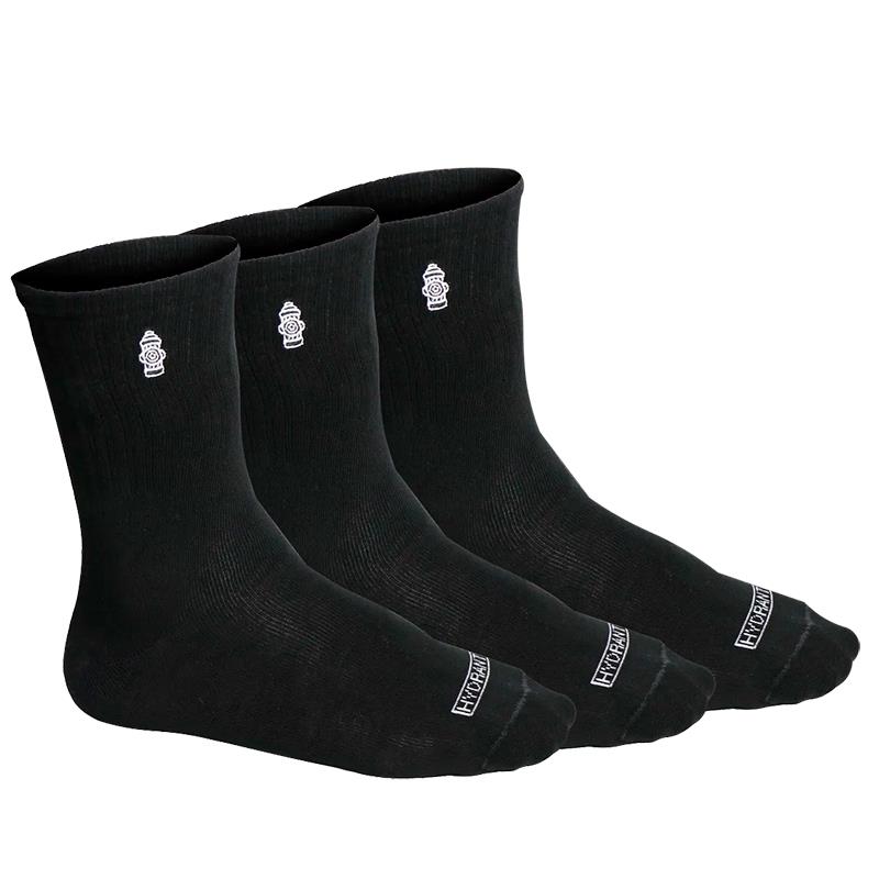 MEIAS MASCULINO ADULTO HYDRANT TAM 36 40 TH54 PRETO 3 PCS
