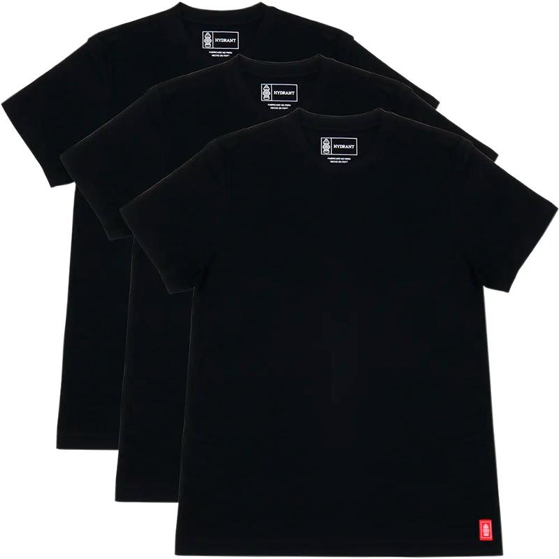 CAMISETA MASCULINO ADULTO MC HYDRANT TH00009 PRETO TAM M 3 UND